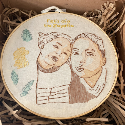 Bastidor Foto bordado lineal