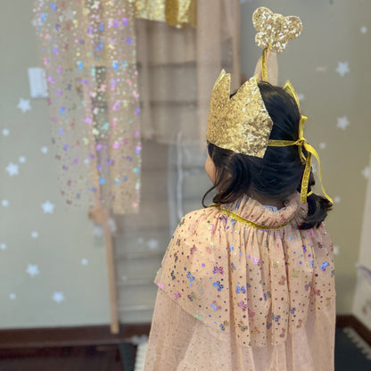 Set Capa Tul + corona + varita