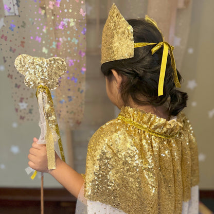 Set Capa Tul + corona + varita