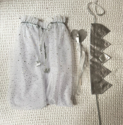 Set Capa Tul + corona + varita